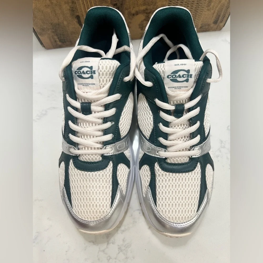 Coach Green and Silver Sneakers